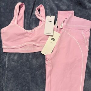 ALO Yoga pink heart throb set